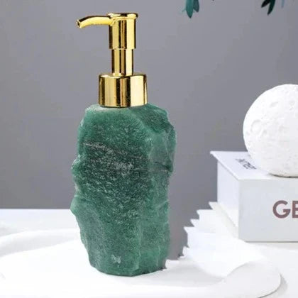 Crystal Glass Soap Dispenser - Handcrafted Elegant Bathroom Accessory