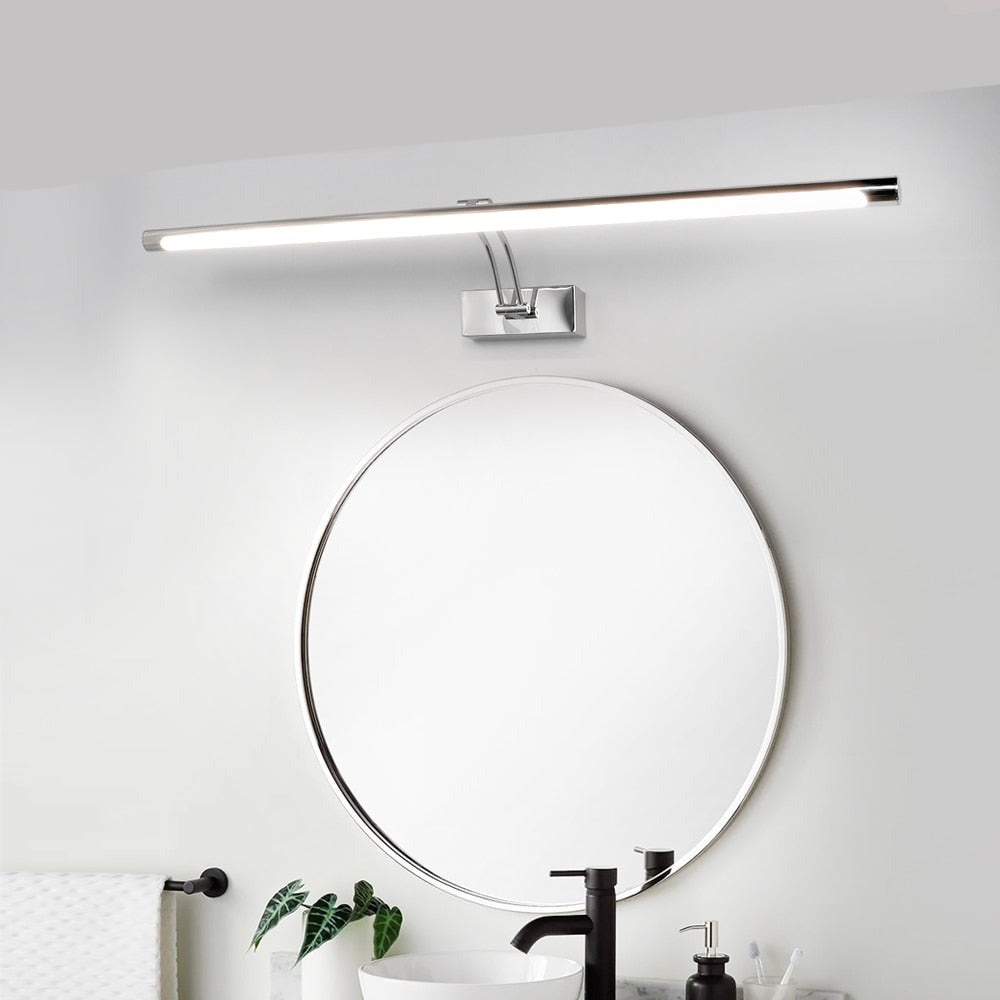 80-100cm Adjustable Black and Silver LED Wall Lamp