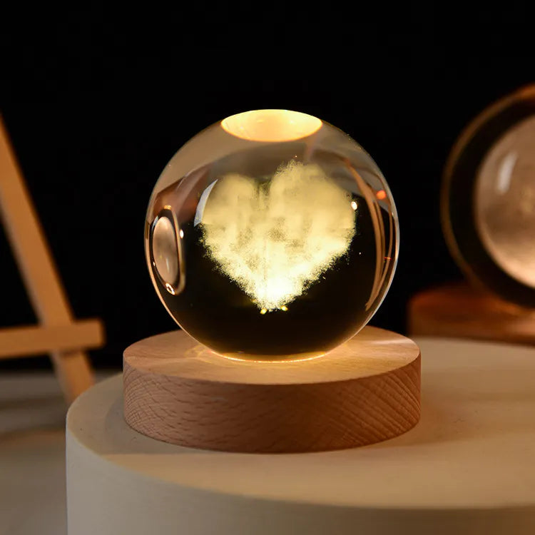 3D Crystal Night Light – Unique Glass Gift for All Occasions