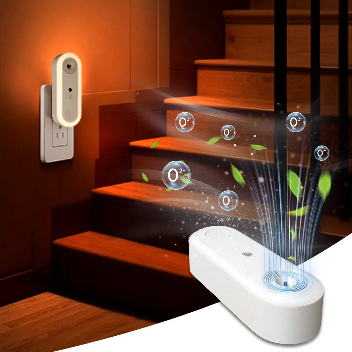 Compact Filter-Free Air Purifier with Touch Control Night Light