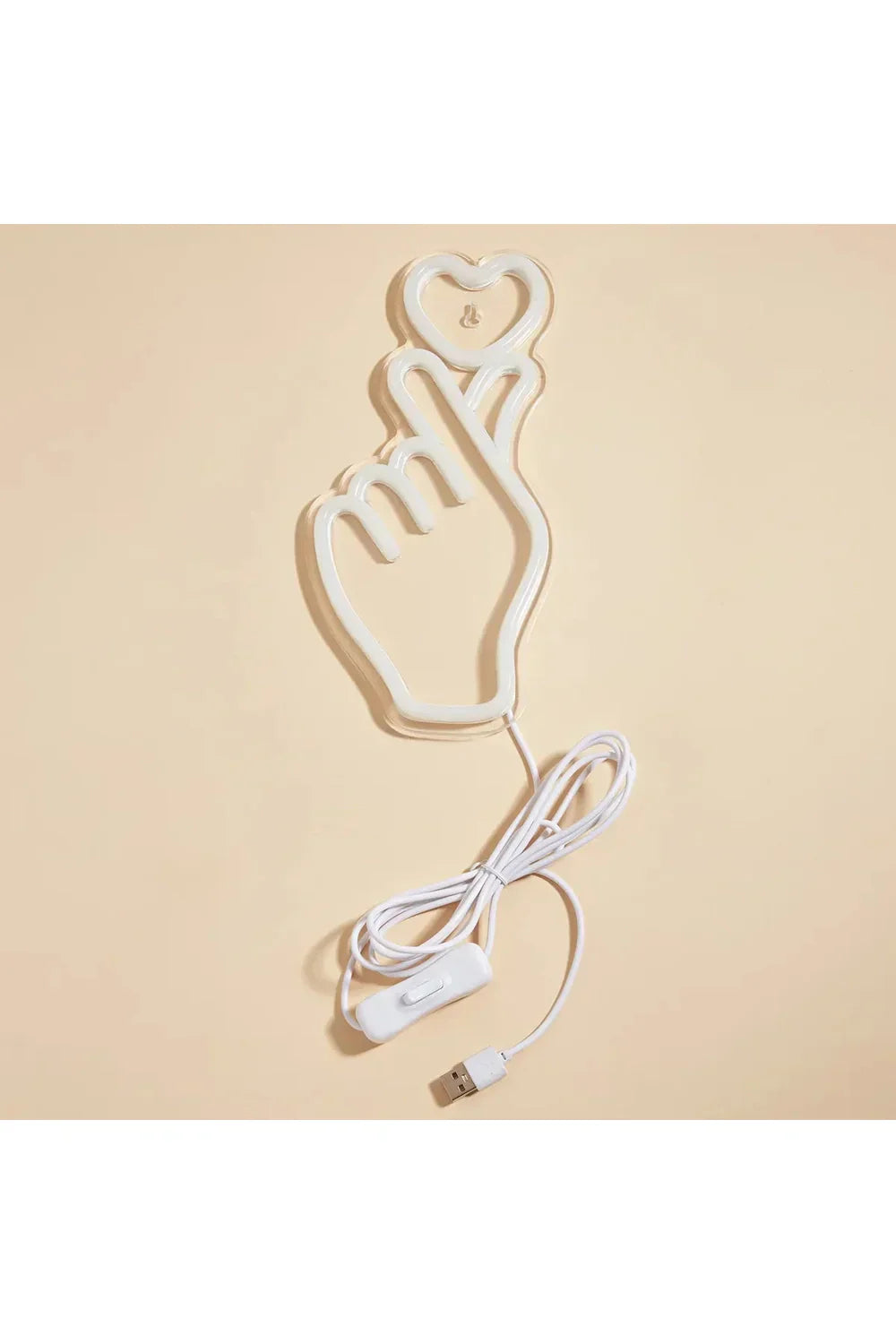 Hand Heart LED Neon Sign - Acrylic Wall Decor