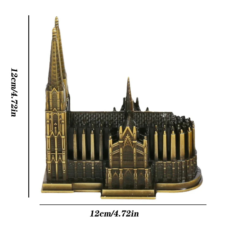 Cologne Cathedral Antique Bronze Metal Model Figurine