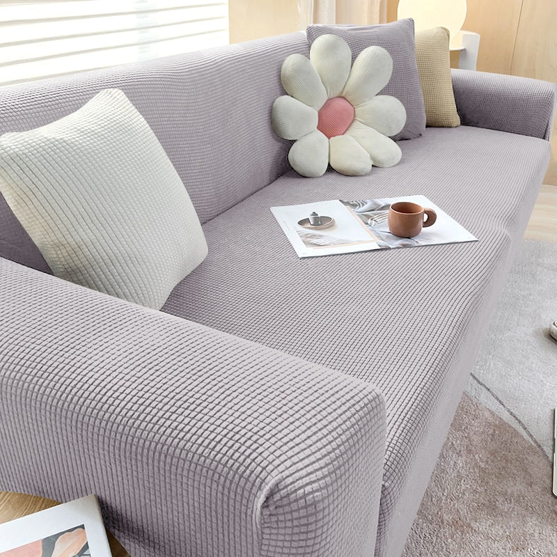 Elastic Sofa Cover for Standard and L-Shaped Sofas, Non-Slip Protection Cover