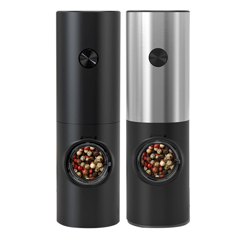 Electric Automatic Salt and Pepper Mill with LED Light and Adjustable Grind