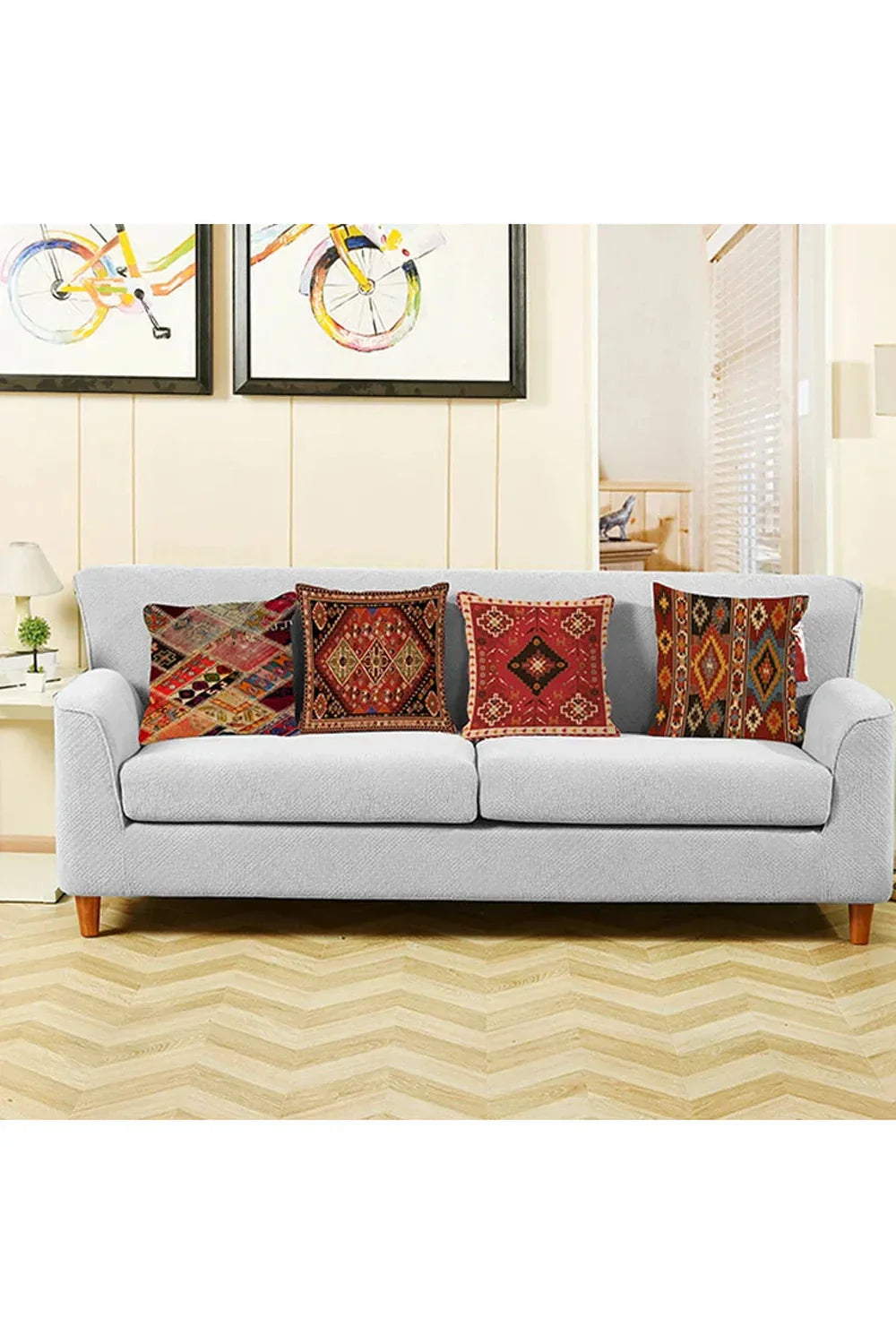 Ethnic Tribal Cotton-Linen Pillowcase