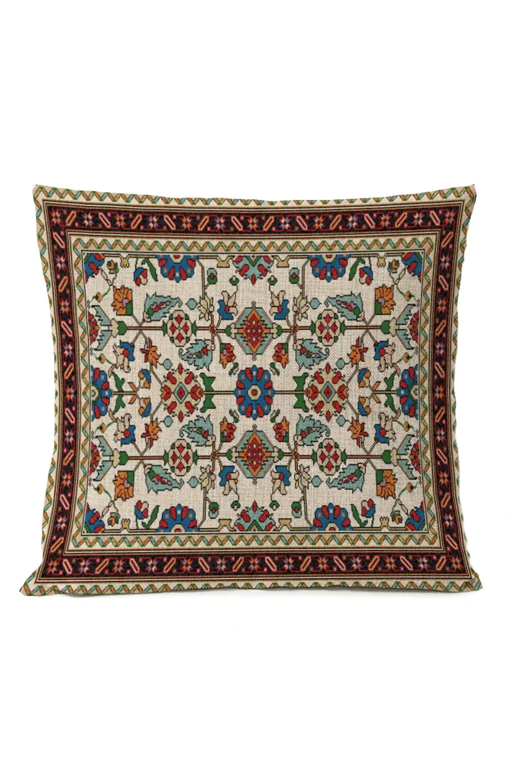 Ethnic Tribal Cotton-Linen Pillowcase