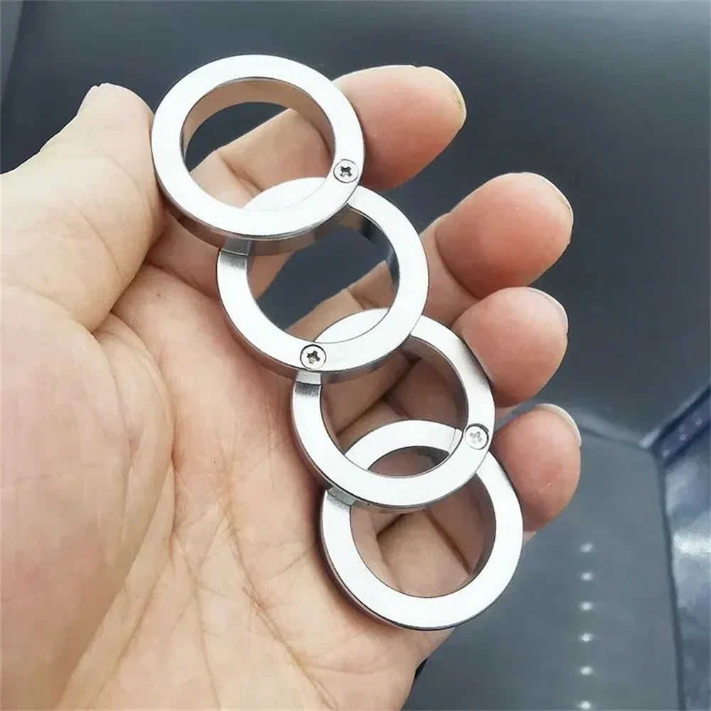 Stainless Steel Foldable Self-Defense Ring