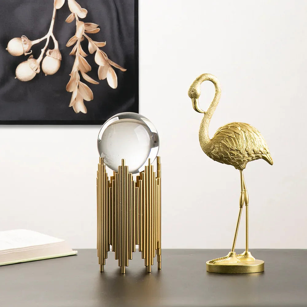 Modern Resin Flamingo Figurine Sculpture for Home and Office Decor