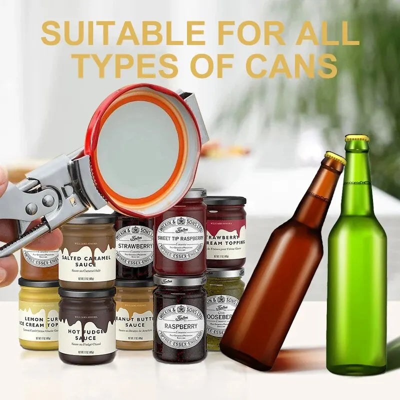 Adjustable Non-Slip Stainless Steel Bottle and Jar Opener