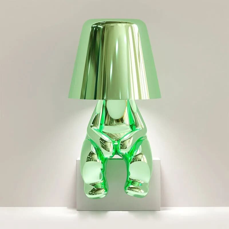 Thinker Resin LED Table Lamp - Modern Warm White Light