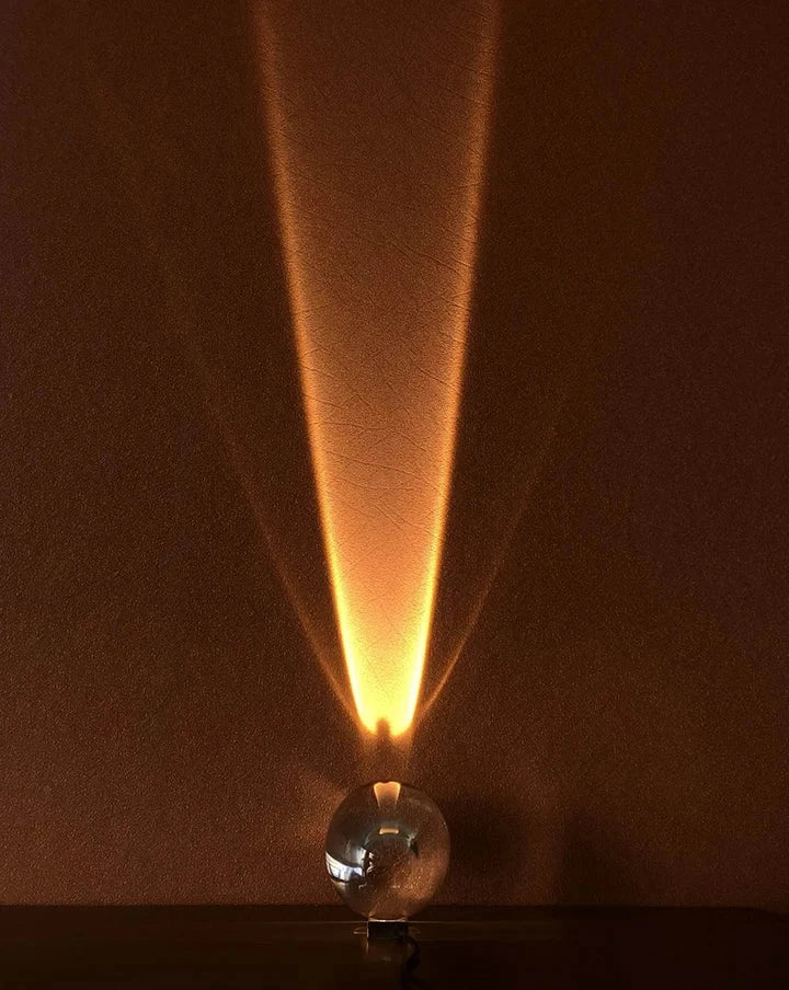 Crystal Sunset Sky Table Lamp with Eye of the Sky Motif