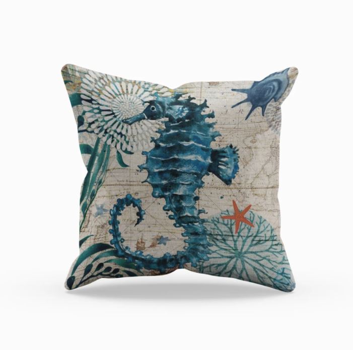 Coral Sea Life Pillowcases Set of 4