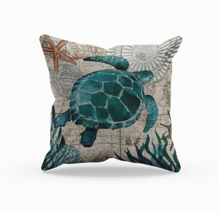 Coral Sea Life Pillowcases Set of 4