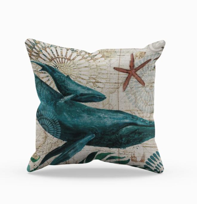 Coral Sea Life Pillowcases Set of 4