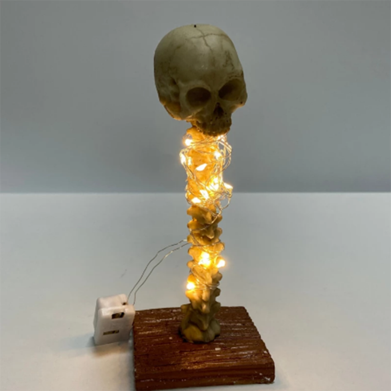 Skeleton Skull Table Lamp with Shadow Projection
