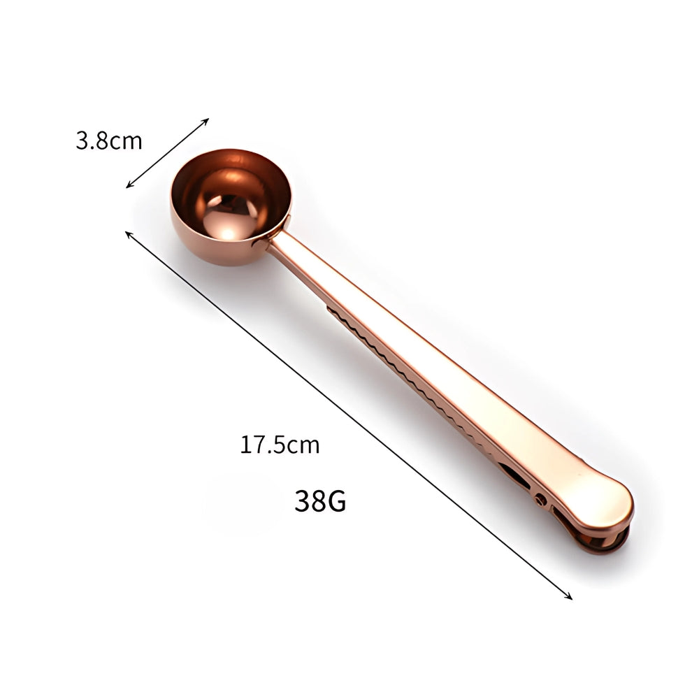 Stainless Steel Coffee Scoop with Bag Clip