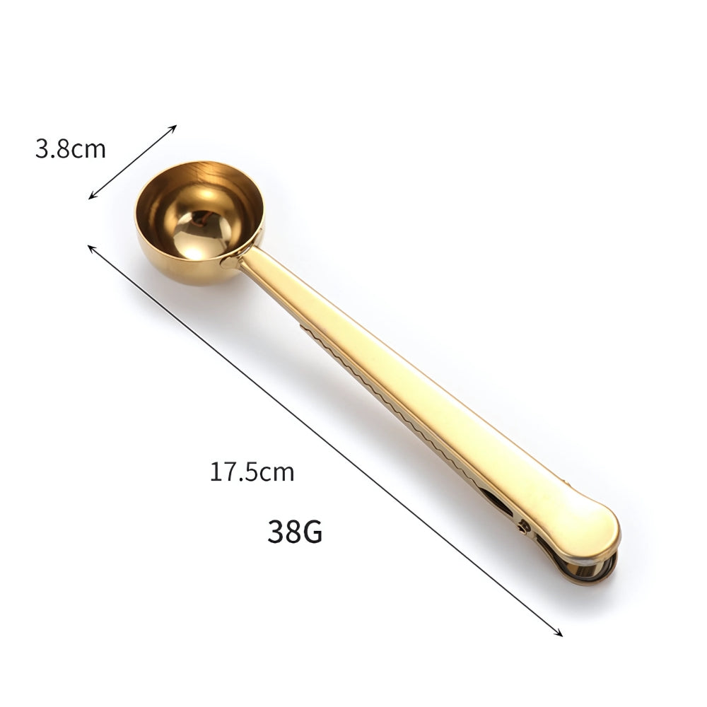 Stainless Steel Coffee Scoop with Bag Clip