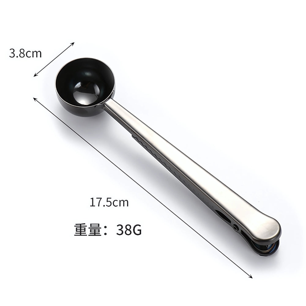 Stainless Steel Coffee Scoop with Bag Clip