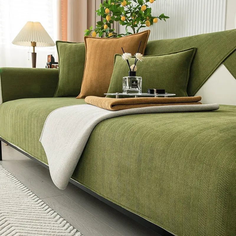 Non-Slip Chenille Sofa Cover in Multiple Colors