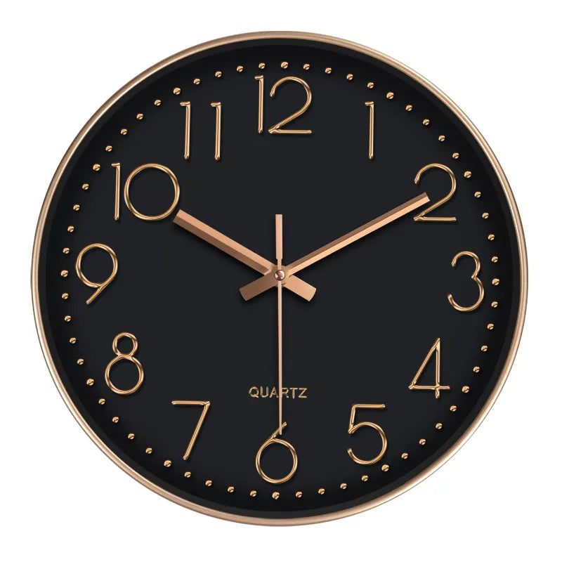 Minimalist 20 cm Nordic Wall Clock in Plastic and Glass