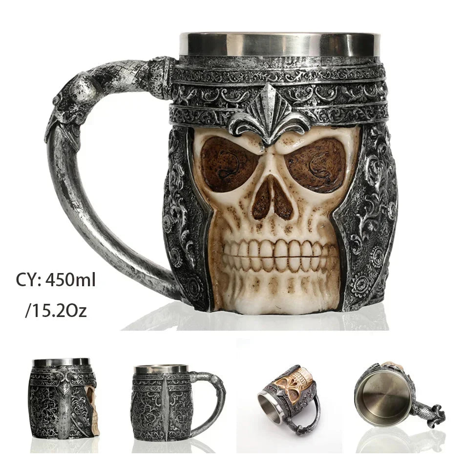 Medieval Dragon Resin and Stainless Steel Mug 600ml