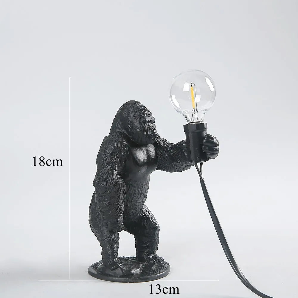 Angry Gorilla Night Lamp Sculpture