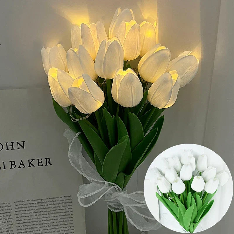 LED Faux Tulip Bouquet Light for Weddings and Home Decor