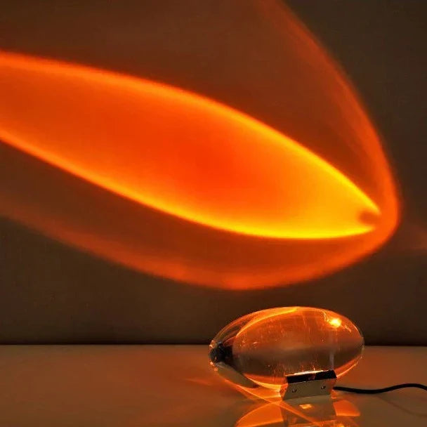 Crystal Sunset Sky Table Lamp with Eye of the Sky Motif