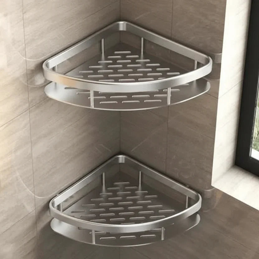 Drill-Free Adhesive Bathroom Shelf - Modern Storage Solution