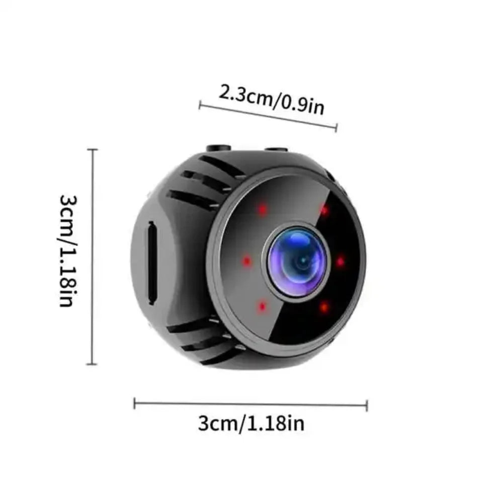 Wireless Mini Indoor WiFi Security Camera with Night Vision and Motion Alerts