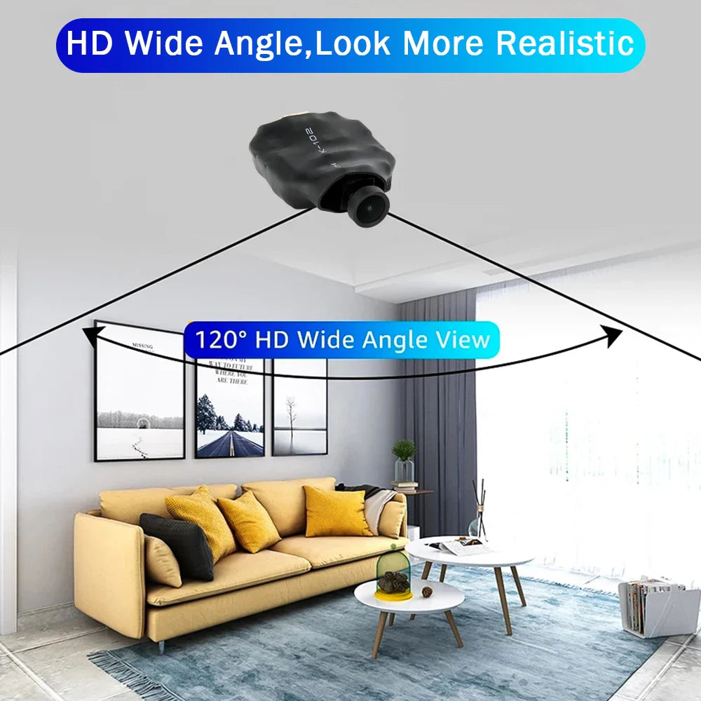 4K Wireless Mini Indoor Security Camera with Motion Detection