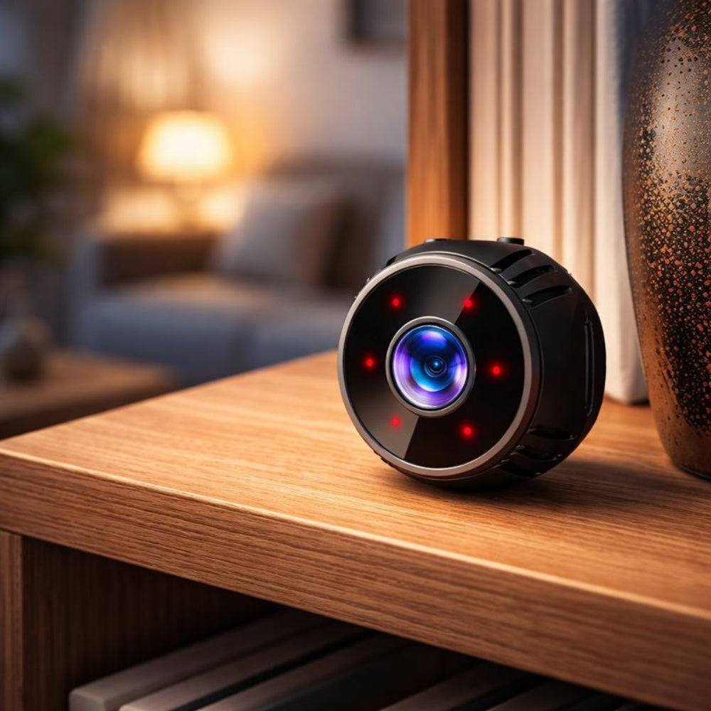Wireless Mini Indoor WiFi Security Camera with Night Vision and Motion Alerts