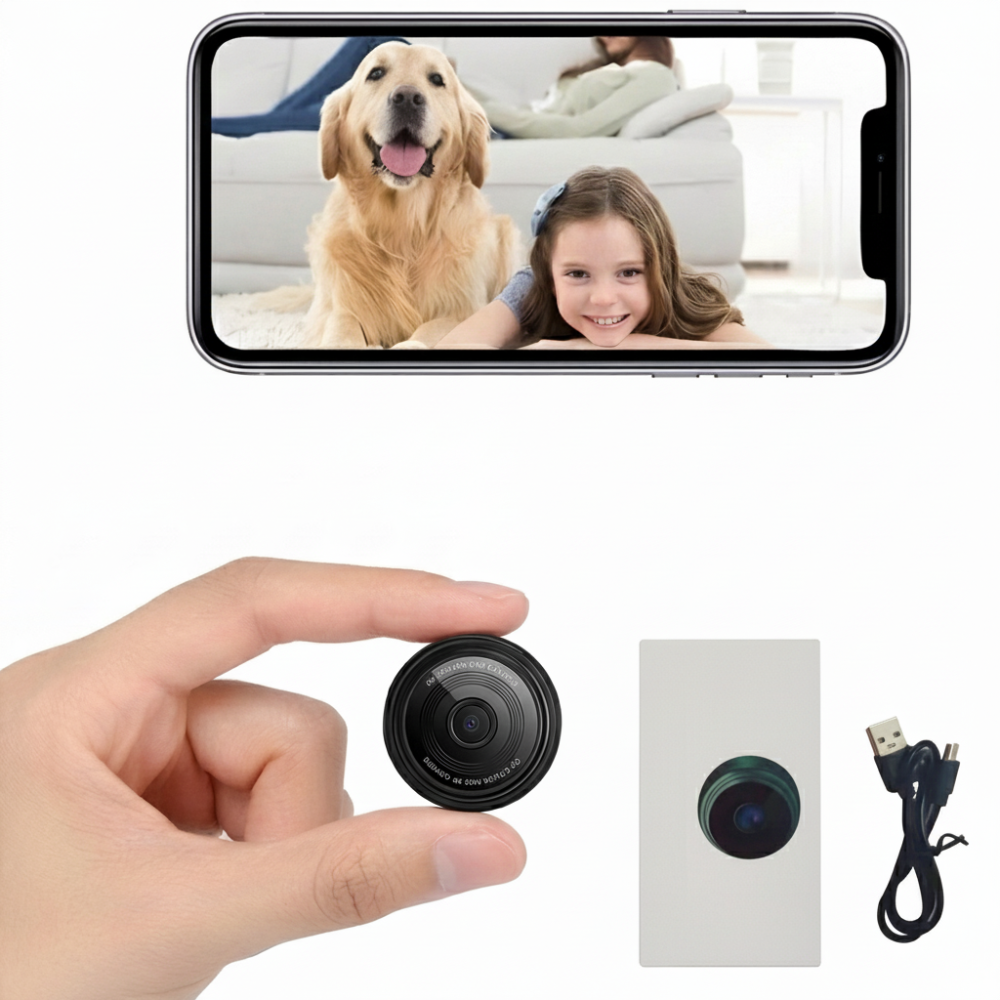 Wireless Mini WiFi Security Camera with Night Vision and Magnetic Mount