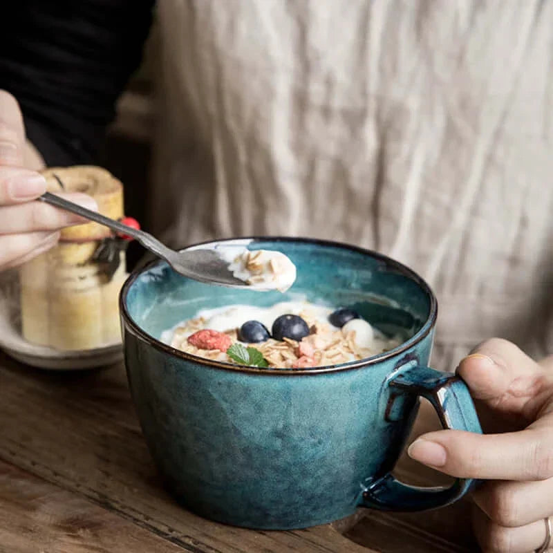 Extra Large Hand-Painted 22 oz Porcelain Coffee Mug