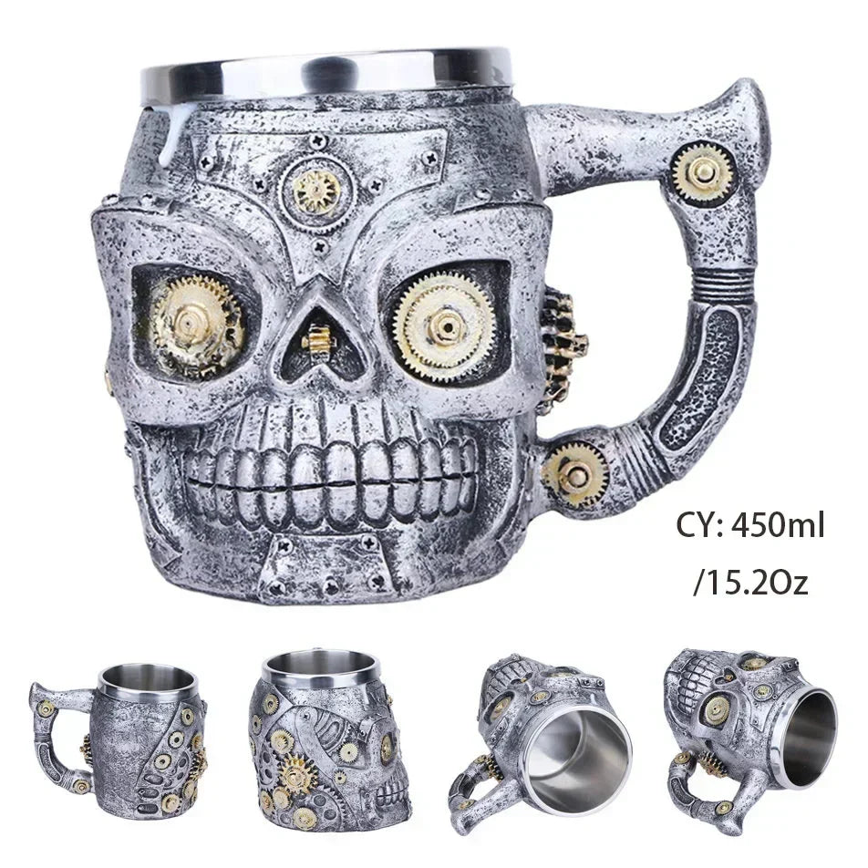 Medieval Dragon Resin and Stainless Steel Mug 600ml