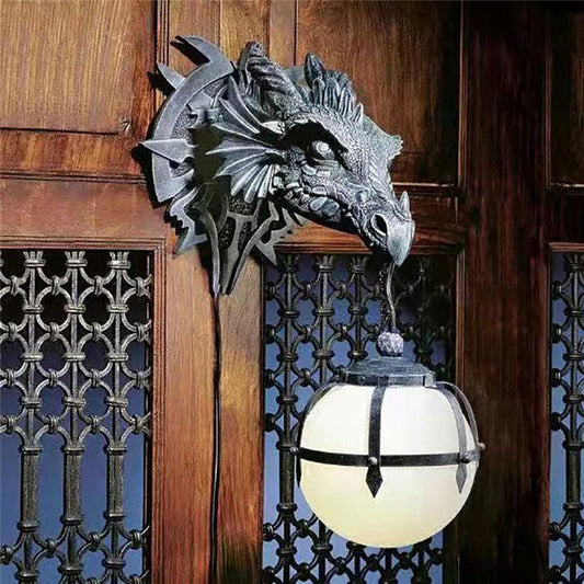 LED Dragon Head Lantern for Halloween Decoration