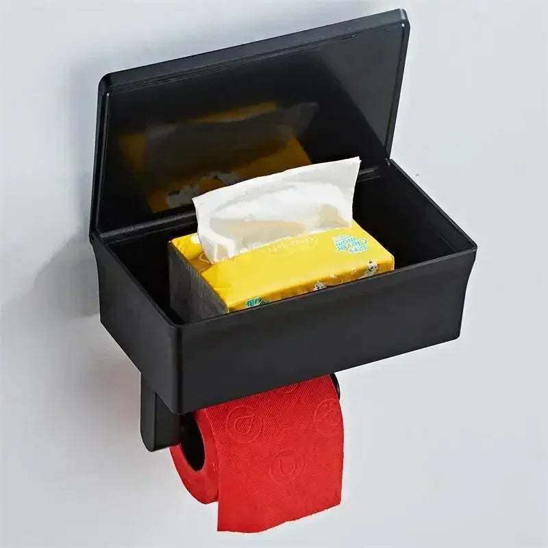 Stainless Steel Toilet Paper Holder with Storage Compartment