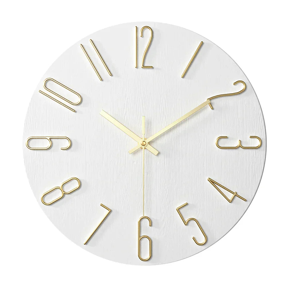 Elegant Modern Wall Clock with Quartz Movement