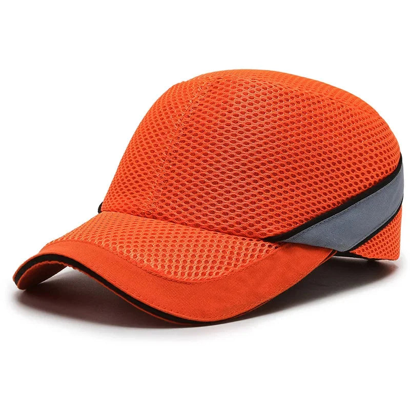 Red Safety Bump Cap with ABS Shell and Breathable Mesh
