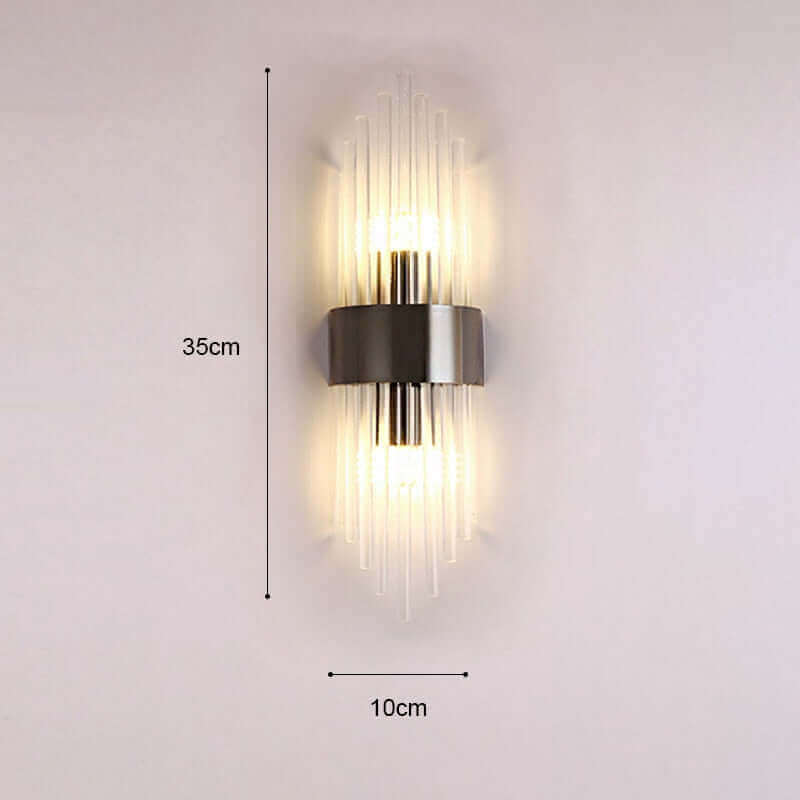 Art Deco Gold Wall Lights with Up & Down Shades