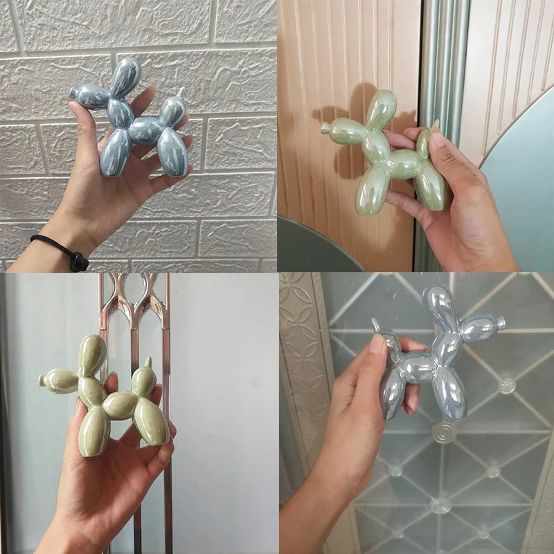 Mini Ceramic Balloon Dog Sculpture in Vibrant Colors