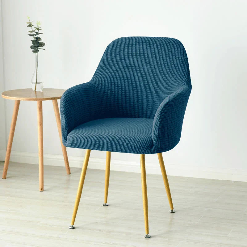 Highback Chair Cover in European Style Cotton Blend