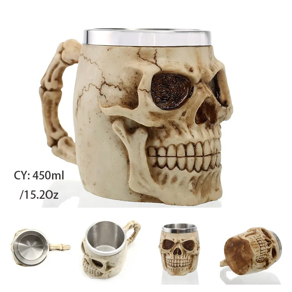 Medieval Dragon Resin and Stainless Steel Mug 600ml