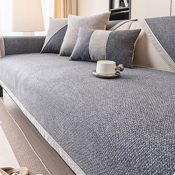 Non-Slip Cotton-Linen Sofa Cover for All Seasons