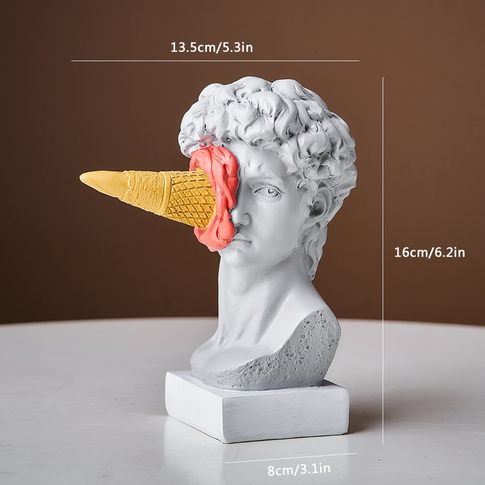 Ice Cream Figurine Sculpture for Playful Home Decor