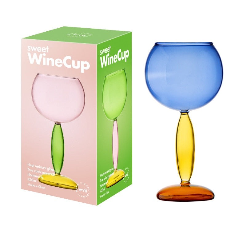 Borosilicate Glass Wine Glass - 3 Colors