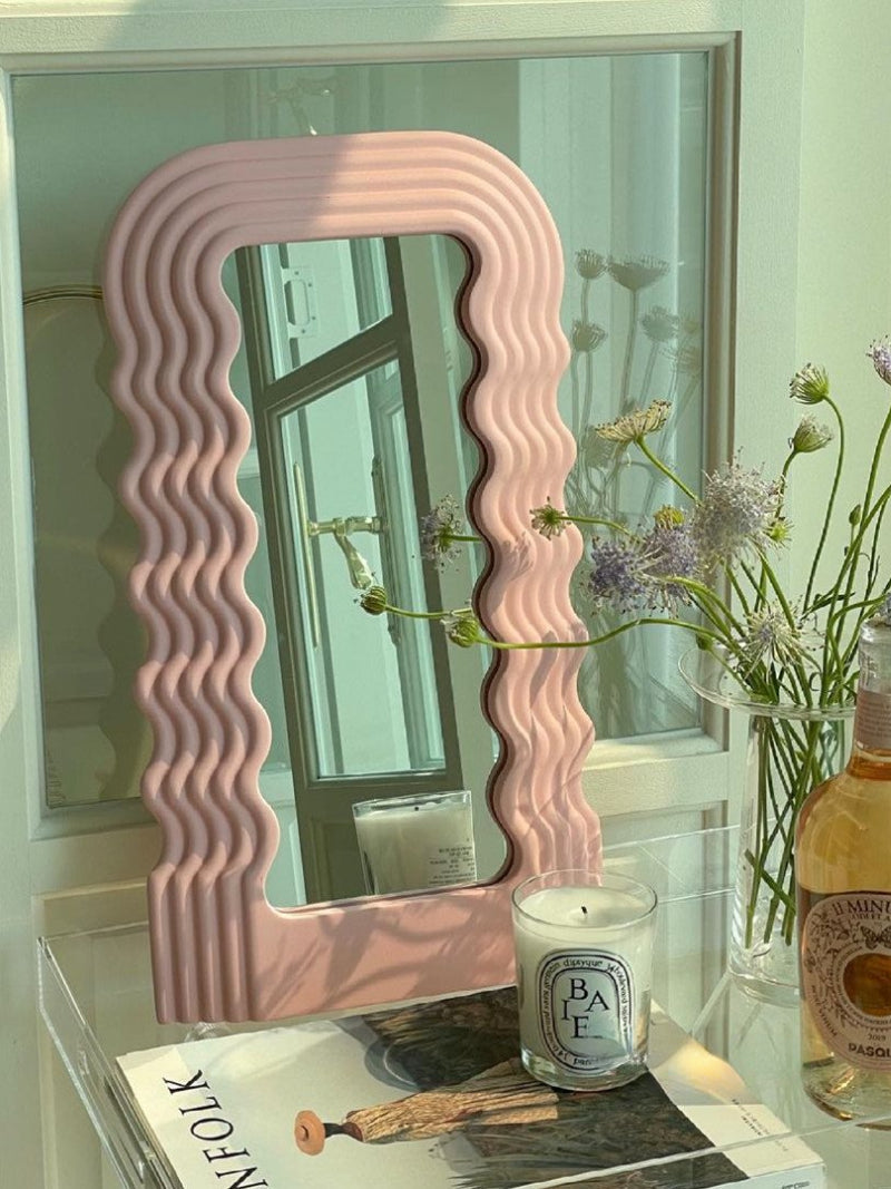 Wavy Retro Mirror in Fun Colors