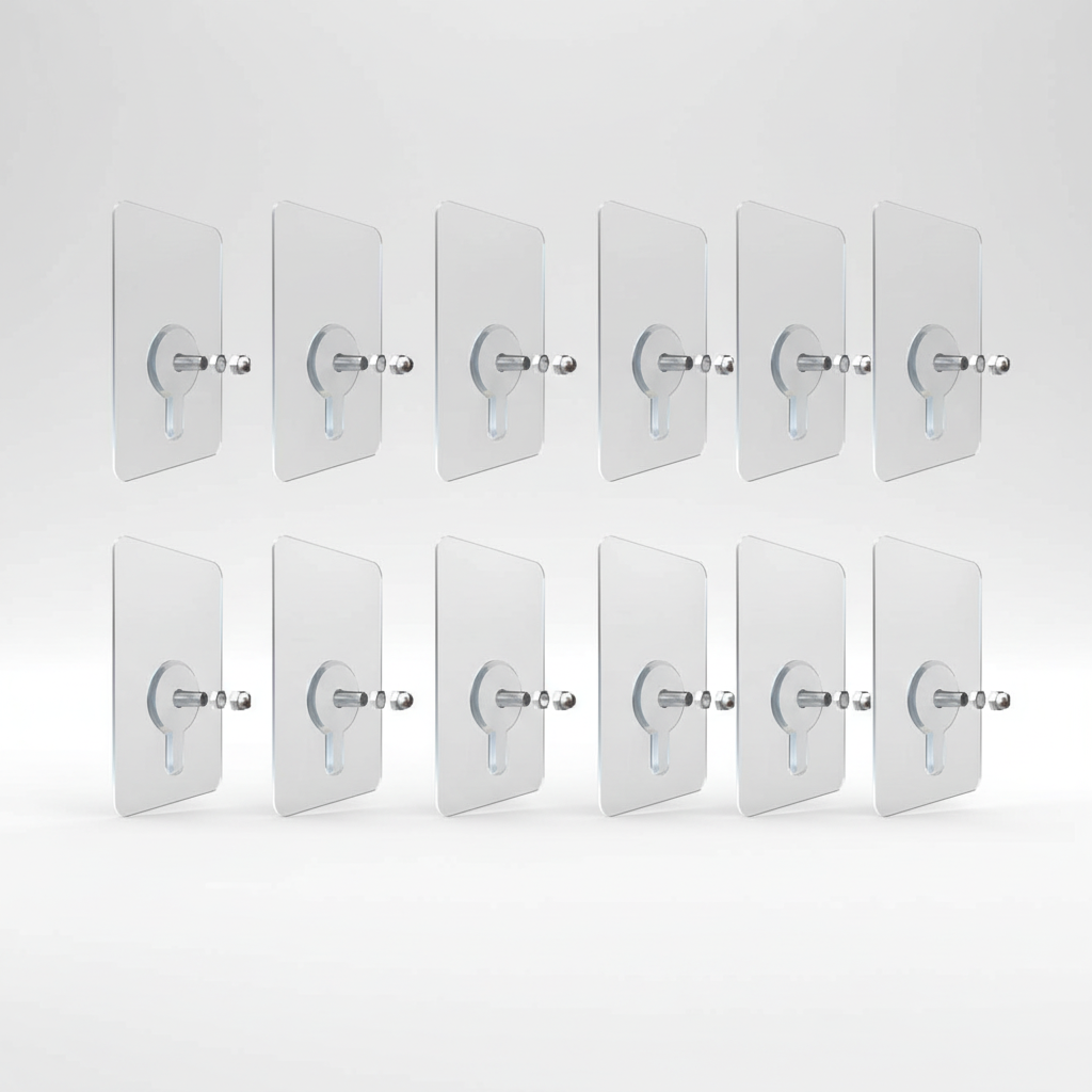 Self-Adhesive PVC Wall Hooks for Easy Installation