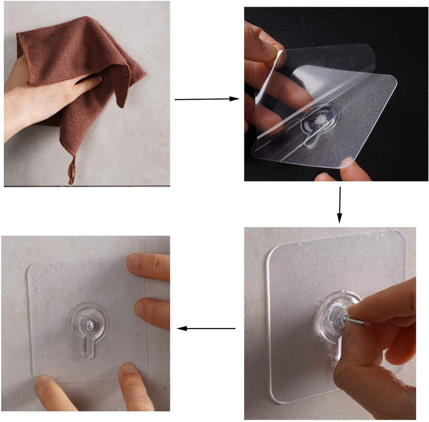 Self-Adhesive PVC Wall Hooks for Easy Installation