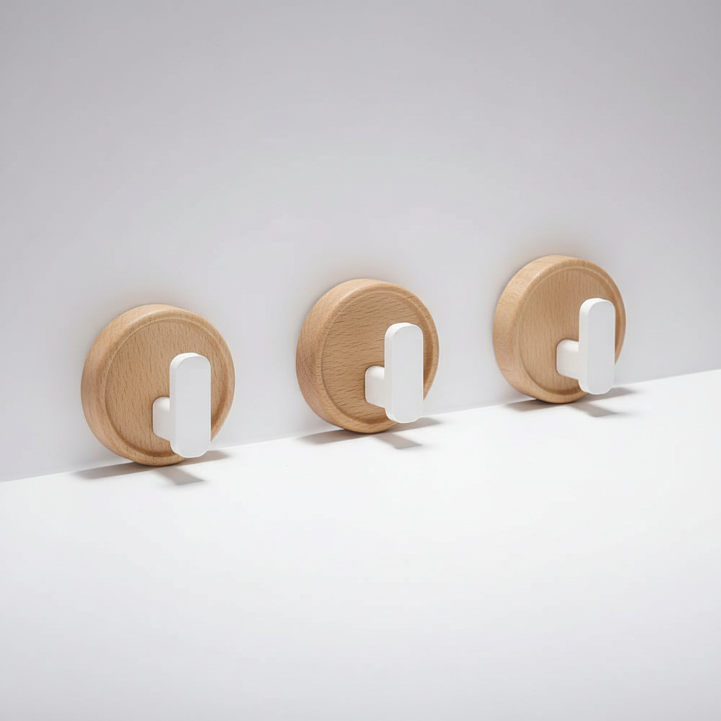 Self-Adhesive Minimalist Wall Hooks for Heavy Items